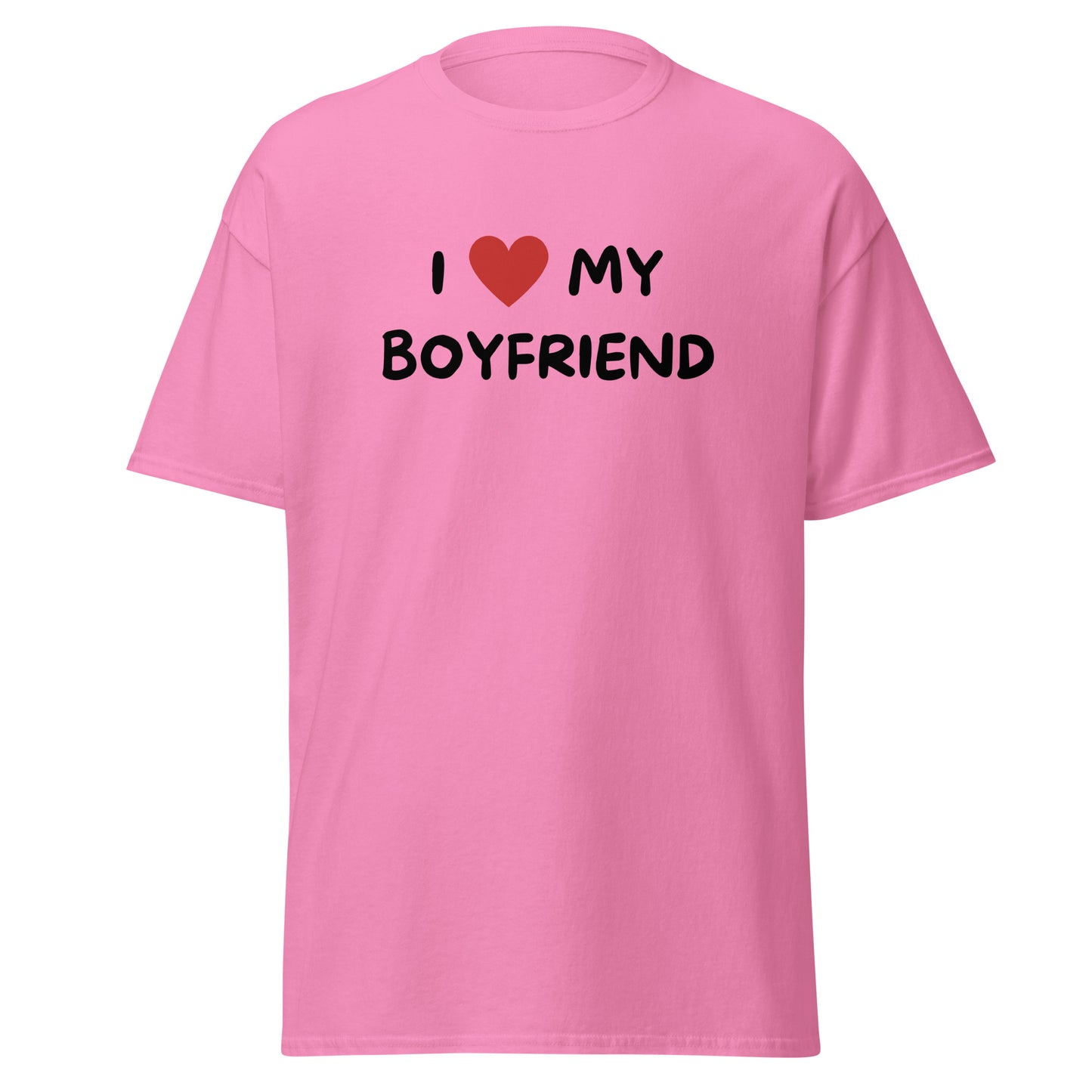 The FunnyDripStore I Love My Boyfriend T-Shirt is a purple meme shirt with white text and a red heart. Its perfect for anyone who loves playful, expressive fashion and wants to show off their fun side.