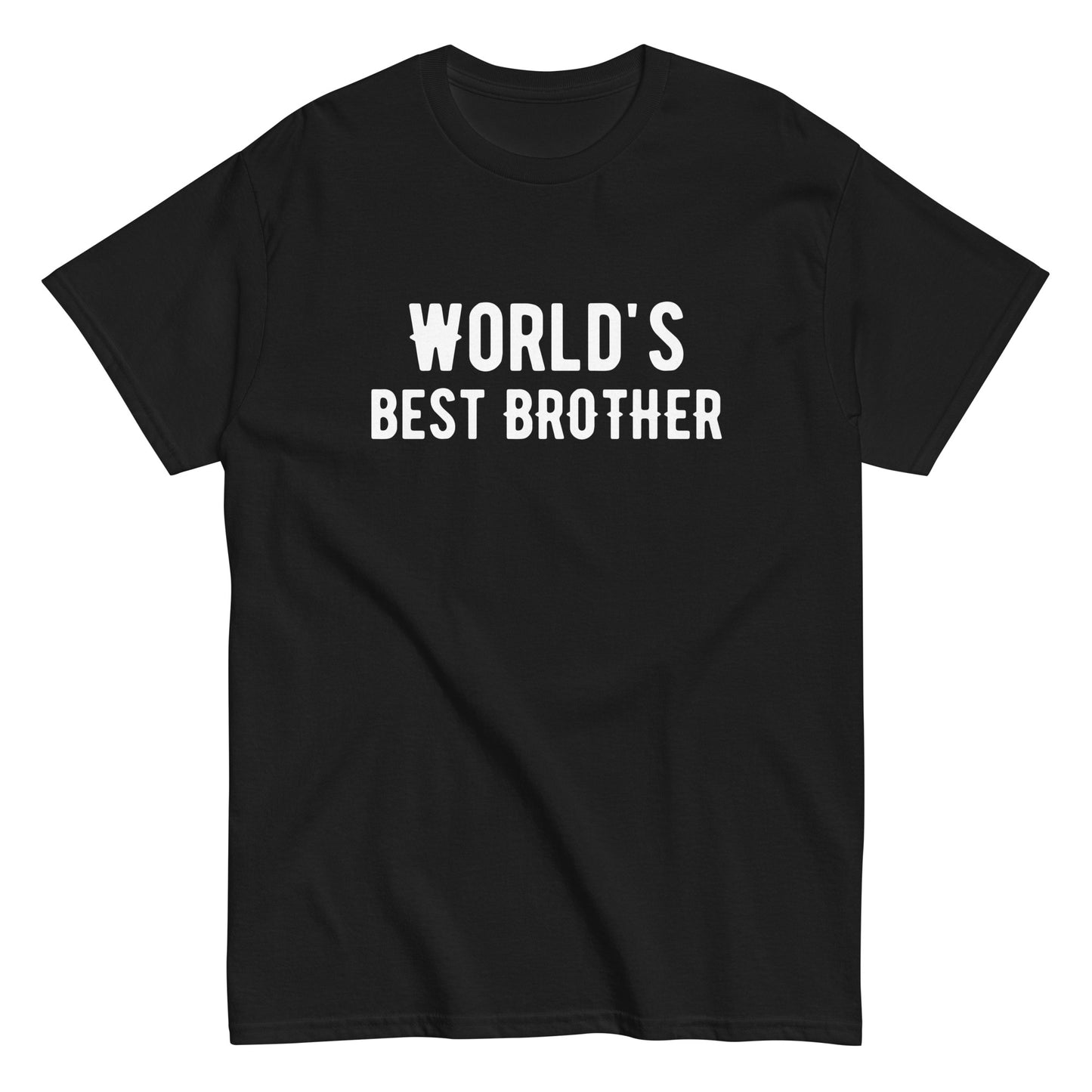 The Worlds Best Brother T-Shirt by FunnyDripStore features the bold phrase in white on a navy shirt—a fun way to show sibling pride.