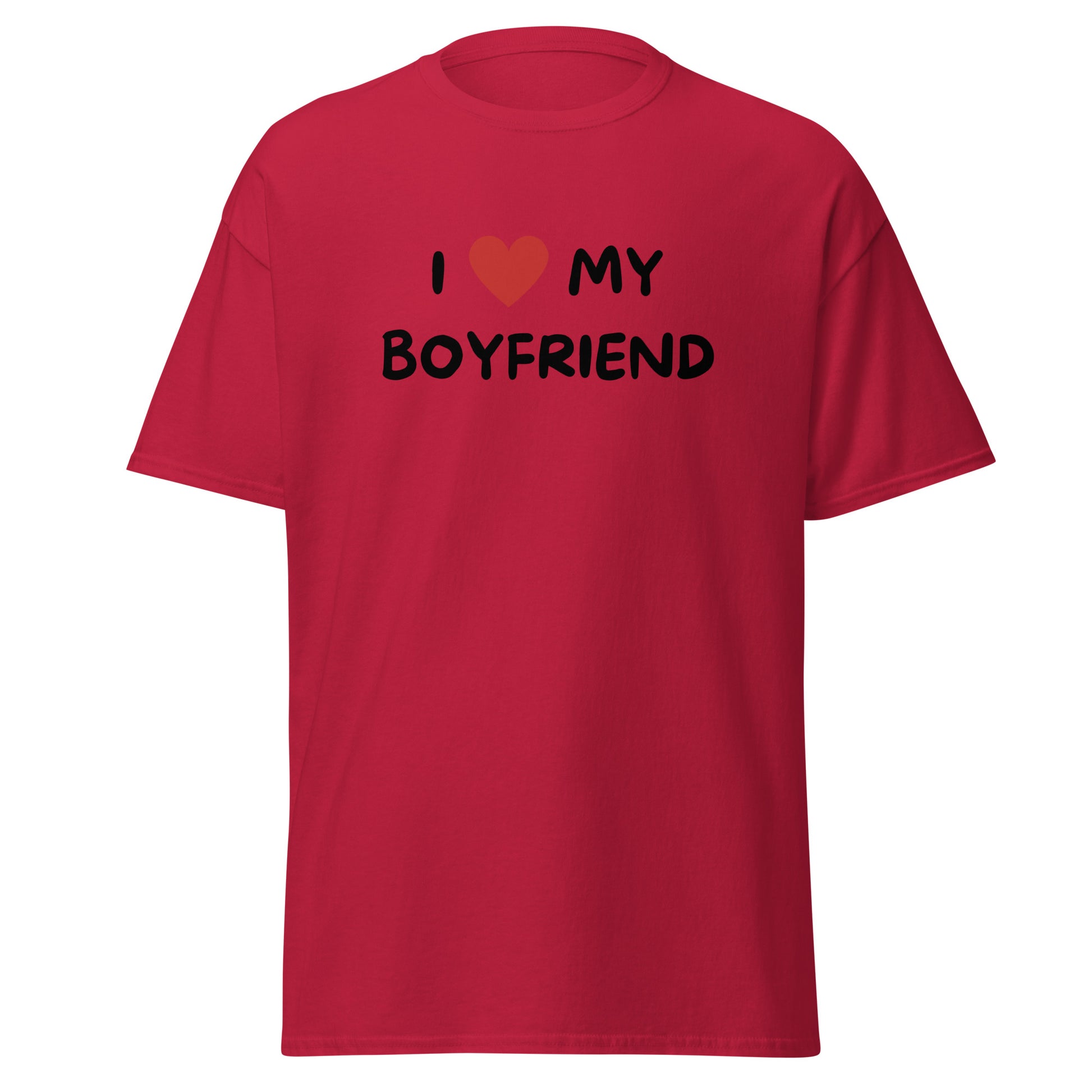 The FunnyDripStore I Love My Boyfriend T-Shirt is a purple meme shirt with white text and a red heart. Its perfect for anyone who loves playful, expressive fashion and wants to show off their fun side.