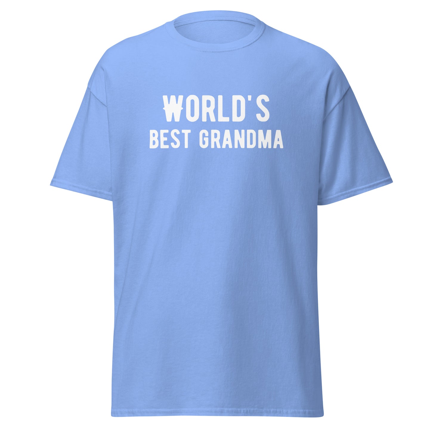 The Worlds Best Grandma T-Shirt by FunnyDripStore comes in cardinal and features bold white lettering—an ideal funny or meme shirt for your favorite grandma.