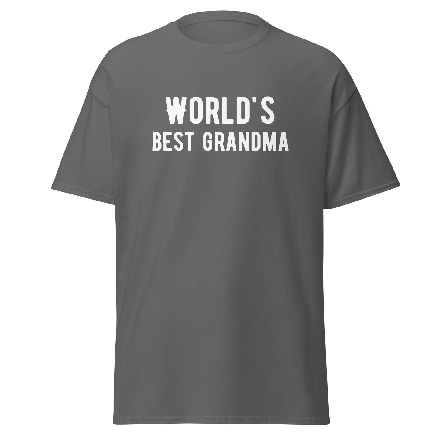 The Worlds Best Grandma T-Shirt by FunnyDripStore comes in cardinal and features bold white lettering—an ideal funny or meme shirt for your favorite grandma.