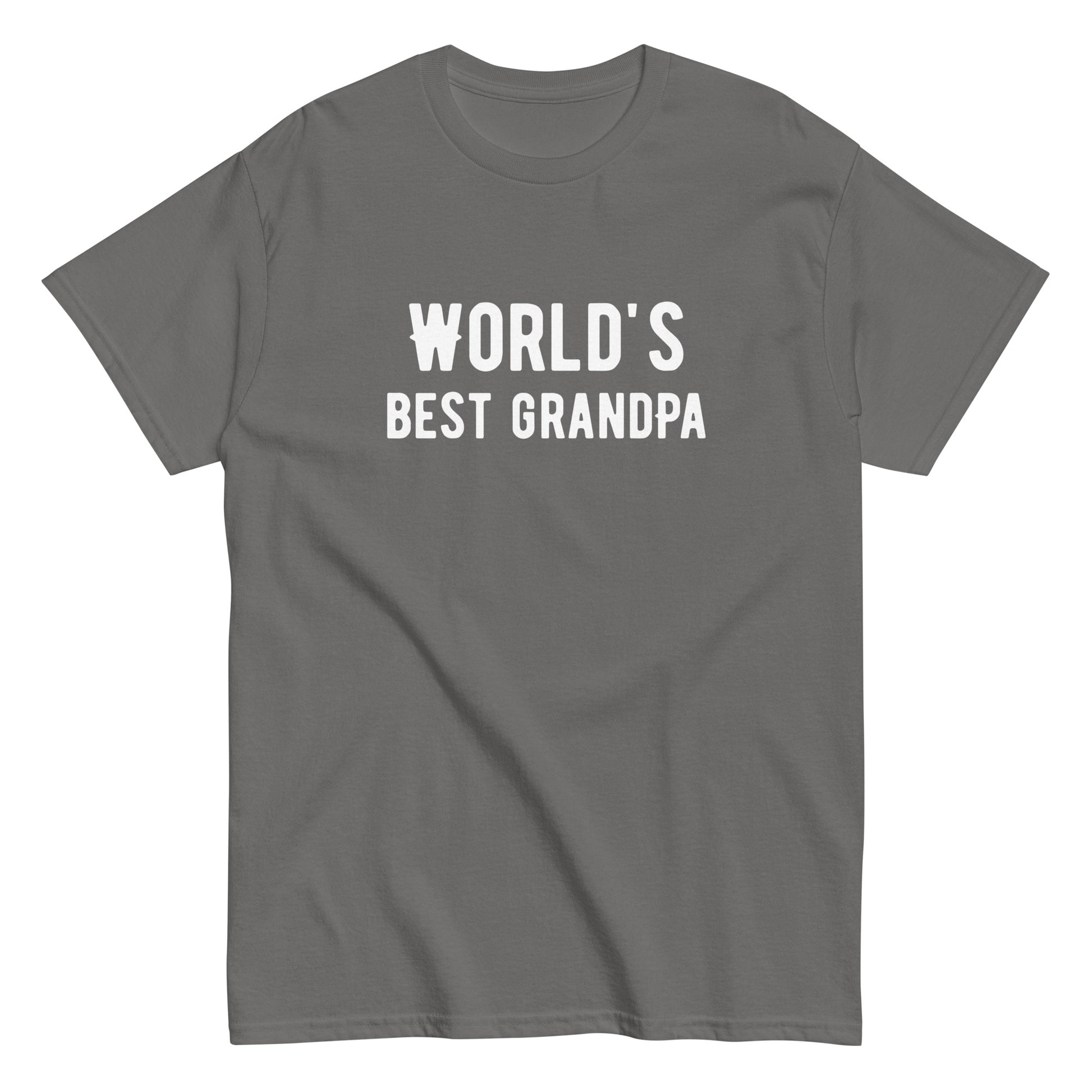 The Worlds Best Grandpa T-Shirt by FunnyDripStore is a black tee with WORLDS BEST GRANDPA in bold white print—an ideal meme shirt for grandpas who love humor.