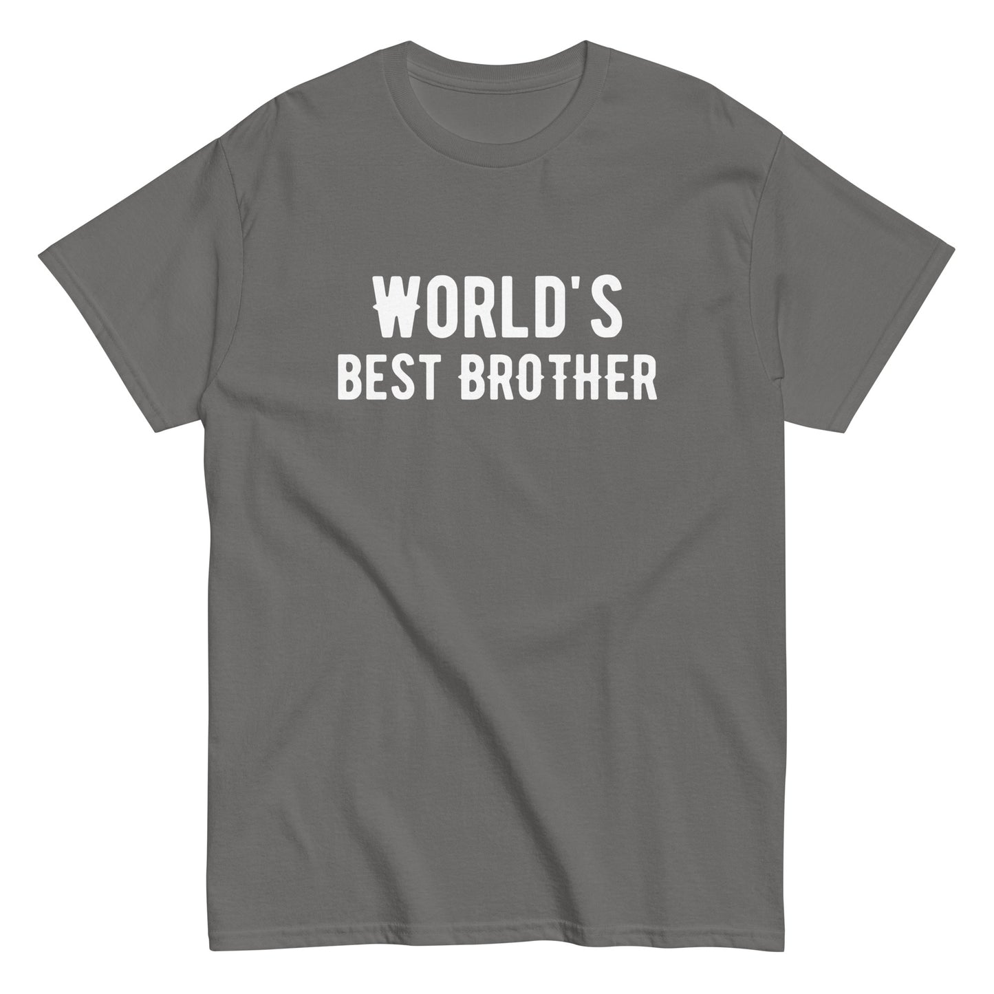 The Worlds Best Brother T-Shirt by FunnyDripStore features the bold phrase in white on a navy shirt—a fun way to show sibling pride.