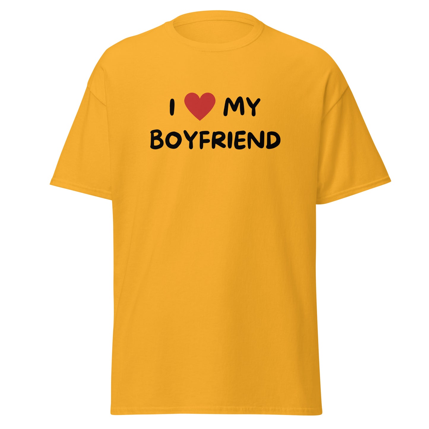 The FunnyDripStore I Love My Boyfriend T-Shirt is a purple meme shirt with white text and a red heart. Its perfect for anyone who loves playful, expressive fashion and wants to show off their fun side.