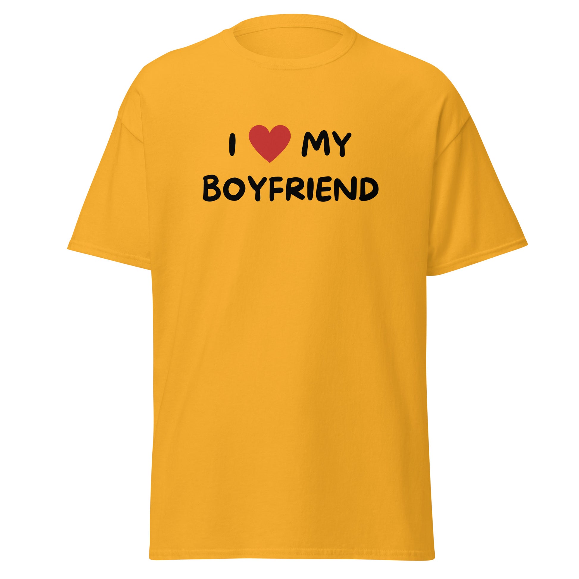 The FunnyDripStore I Love My Boyfriend T-Shirt is a purple meme shirt with white text and a red heart. Its perfect for anyone who loves playful, expressive fashion and wants to show off their fun side.