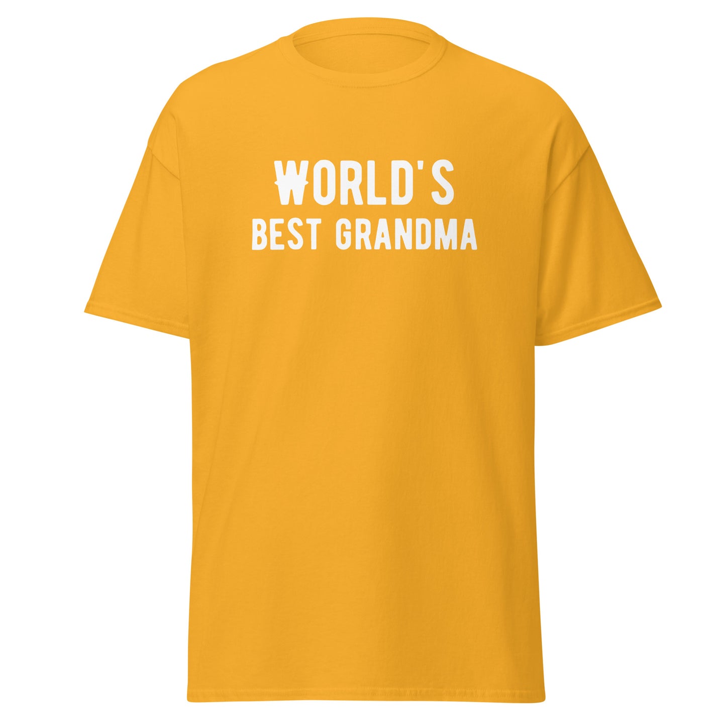 The Worlds Best Grandma T-Shirt by FunnyDripStore comes in cardinal and features bold white lettering—an ideal funny or meme shirt for your favorite grandma.