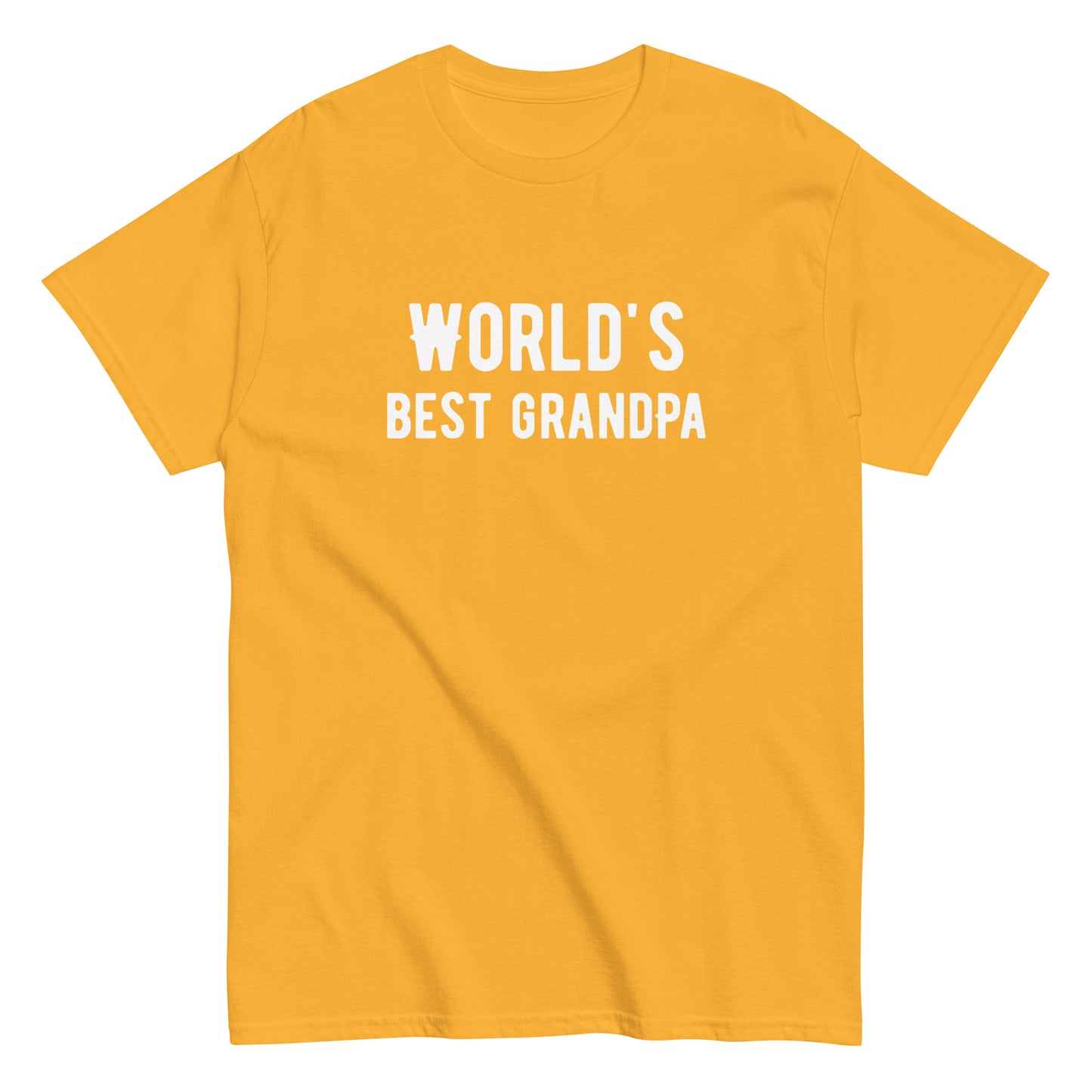 The Worlds Best Grandpa T-Shirt by FunnyDripStore is a black tee with WORLDS BEST GRANDPA in bold white print—an ideal meme shirt for grandpas who love humor.