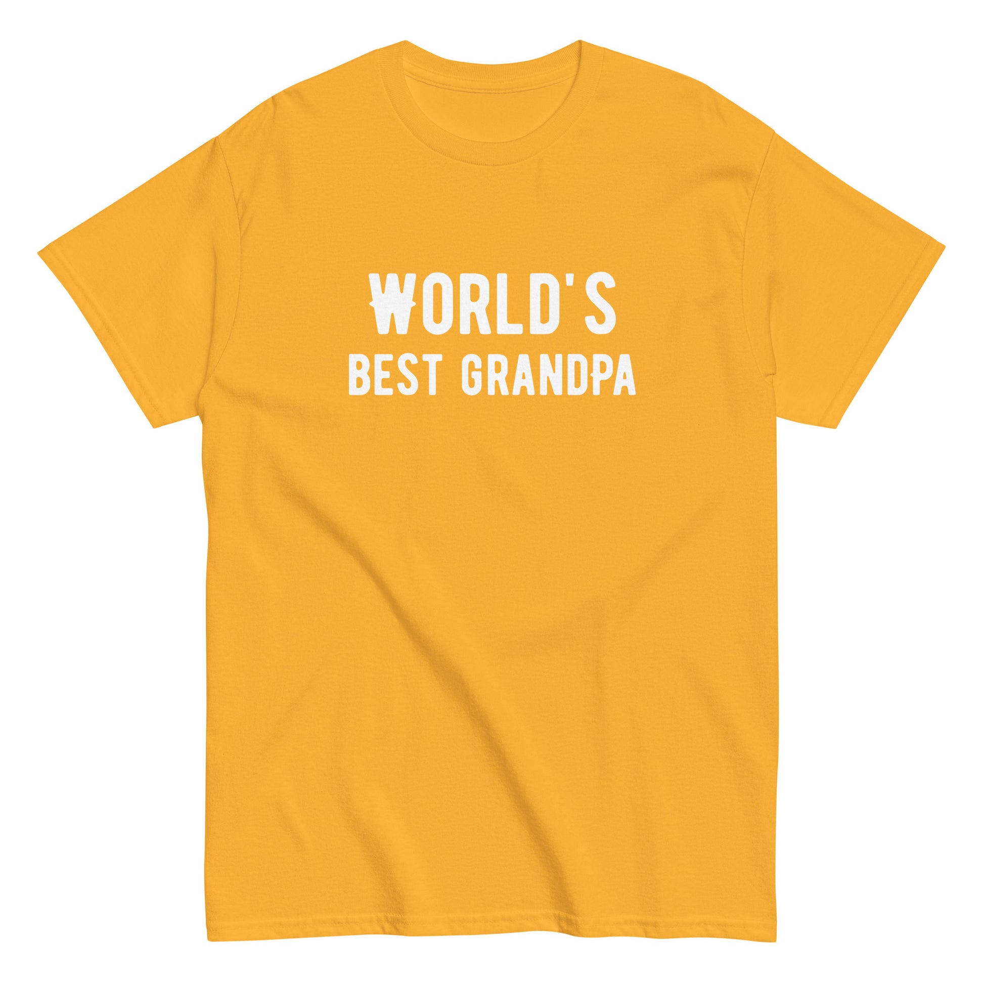 The Worlds Best Grandpa T-Shirt by FunnyDripStore is a black tee with WORLDS BEST GRANDPA in bold white print—an ideal meme shirt for grandpas who love humor.