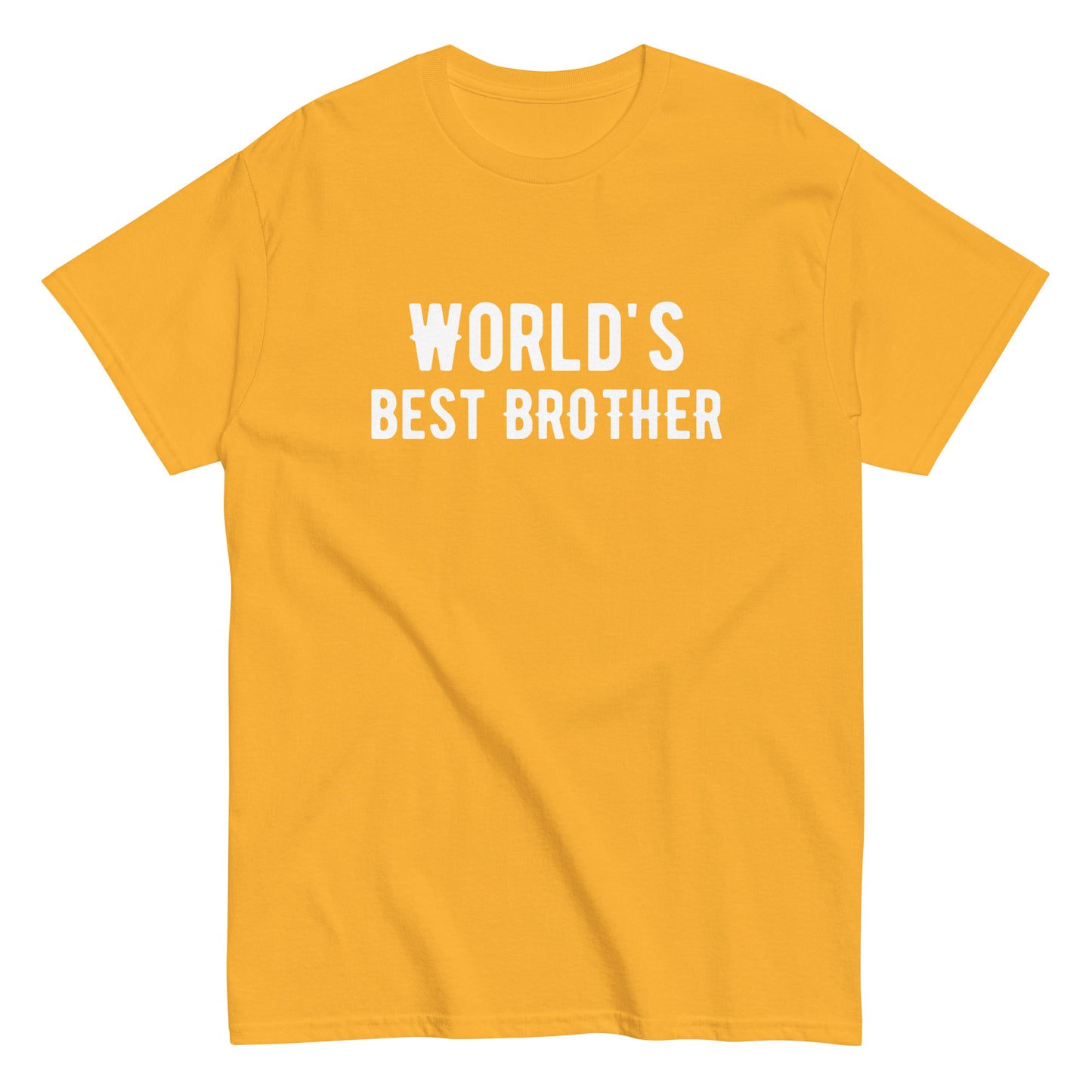 The Worlds Best Brother T-Shirt by FunnyDripStore features the bold phrase in white on a navy shirt—a fun way to show sibling pride.