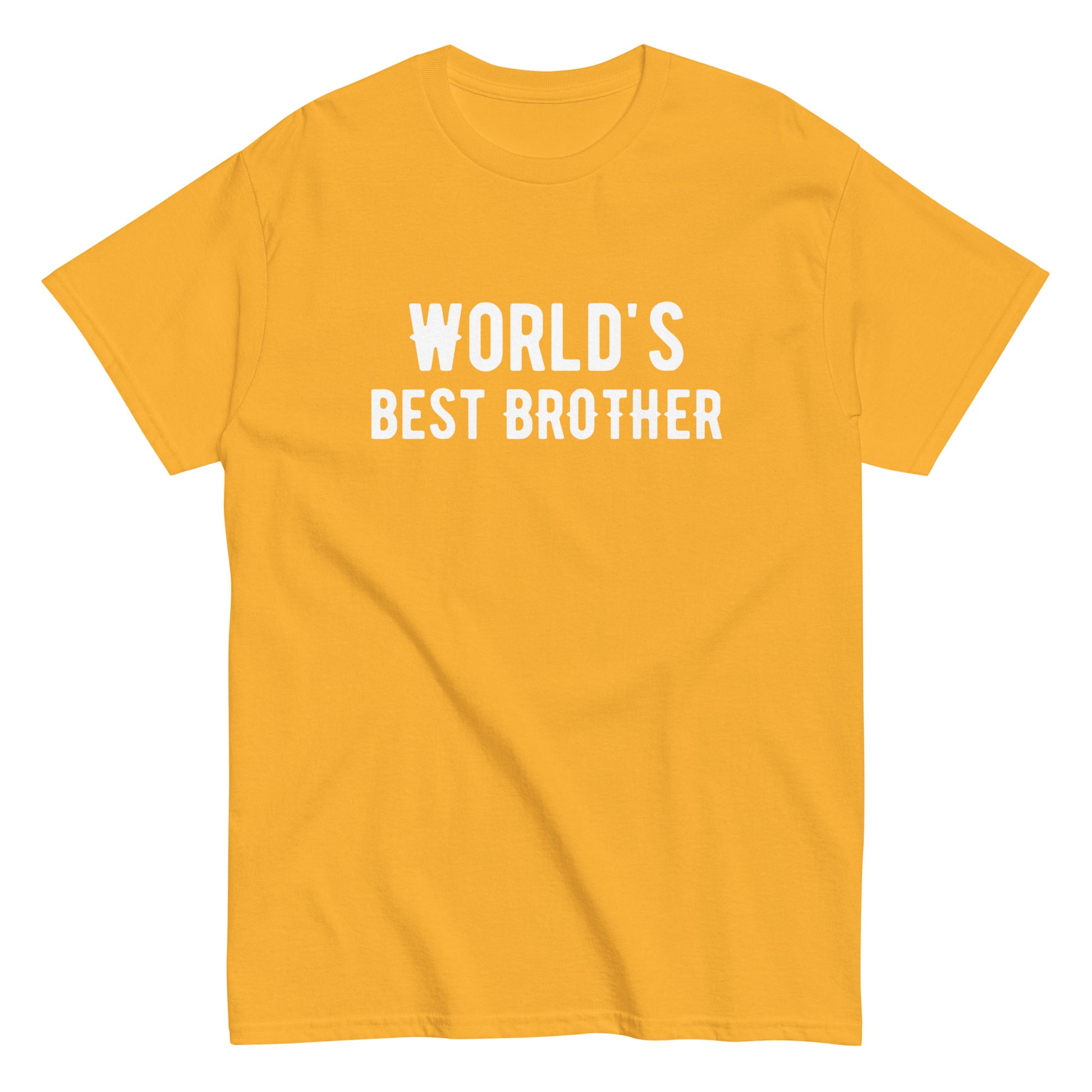 The Worlds Best Brother T-Shirt by FunnyDripStore features the bold phrase in white on a navy shirt—a fun way to show sibling pride.