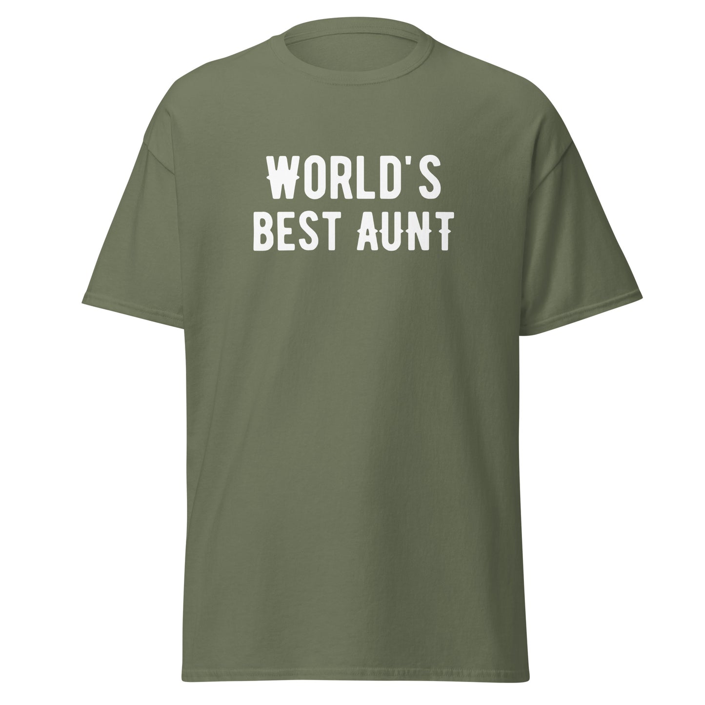 The FunnyDripStore Worlds Best Aunt T-Shirt is a black tee with bold white lettering—ideal for anyone who loves a good meme shirt.