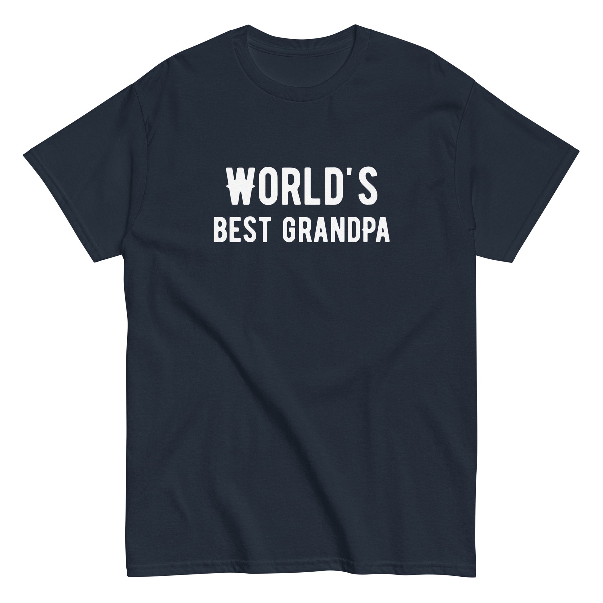 The Worlds Best Grandpa T-Shirt by FunnyDripStore is a black tee with WORLDS BEST GRANDPA in bold white print—an ideal meme shirt for grandpas who love humor.