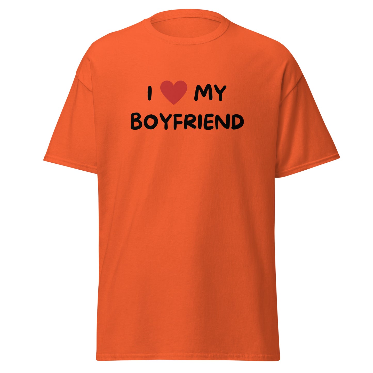The FunnyDripStore I Love My Boyfriend T-Shirt is a purple meme shirt with white text and a red heart. Its perfect for anyone who loves playful, expressive fashion and wants to show off their fun side.