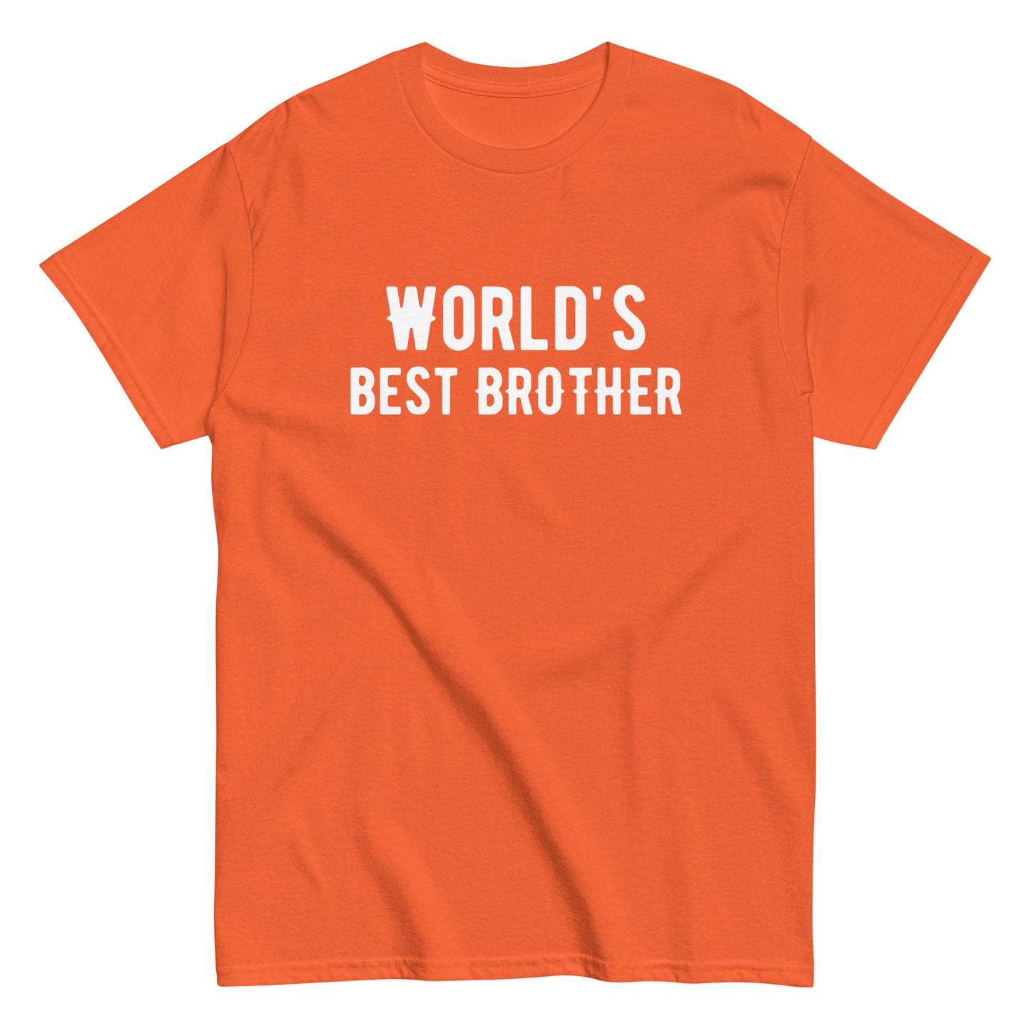 The Worlds Best Brother T-Shirt by FunnyDripStore features the bold phrase in white on a navy shirt—a fun way to show sibling pride.