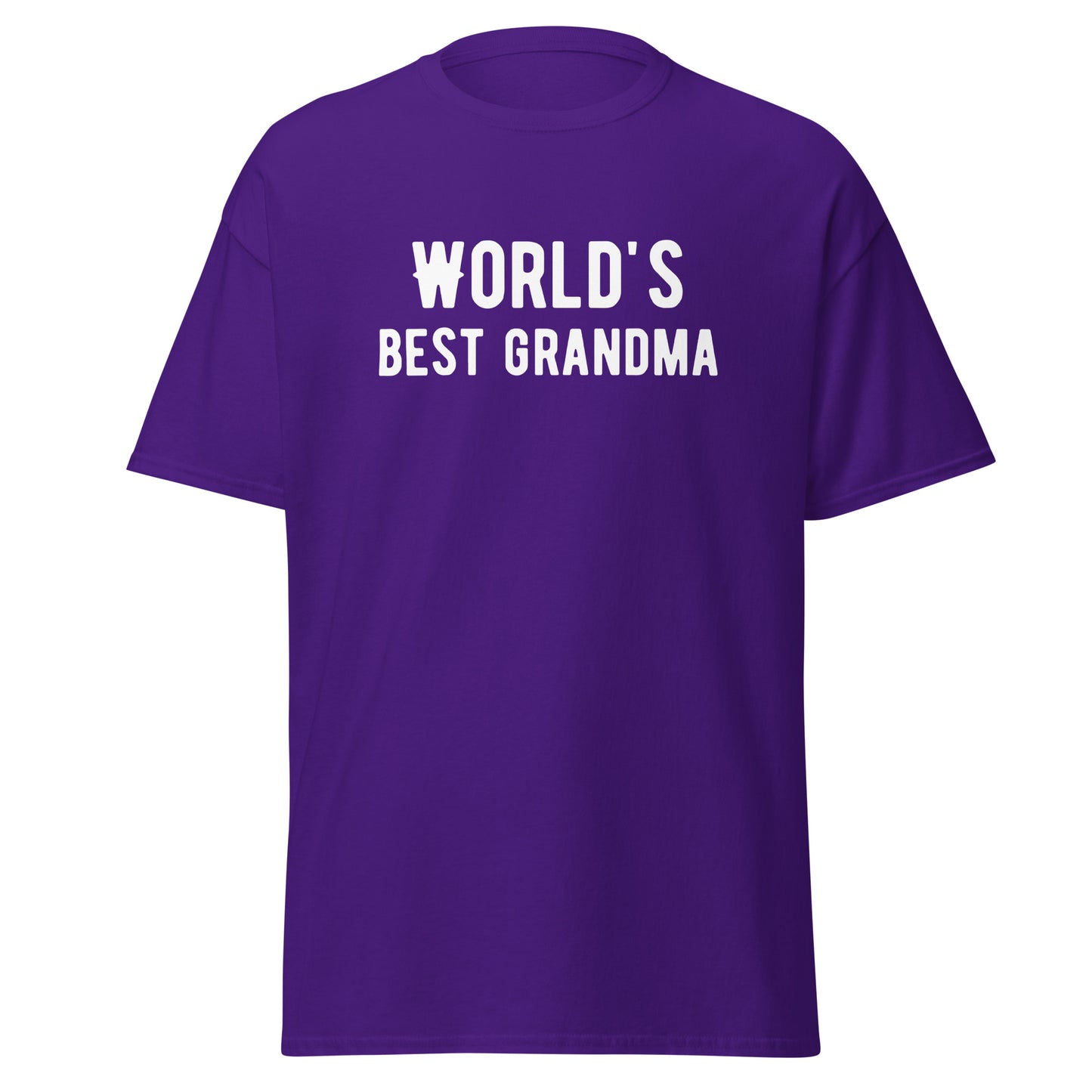 The Worlds Best Grandma T-Shirt by FunnyDripStore comes in cardinal and features bold white lettering—an ideal funny or meme shirt for your favorite grandma.