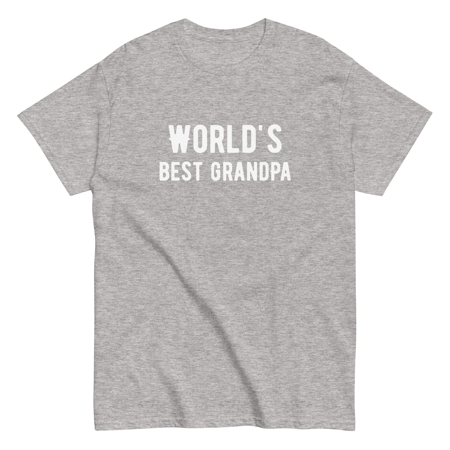 The Worlds Best Grandpa T-Shirt by FunnyDripStore is a black tee with WORLDS BEST GRANDPA in bold white print—an ideal meme shirt for grandpas who love humor.
