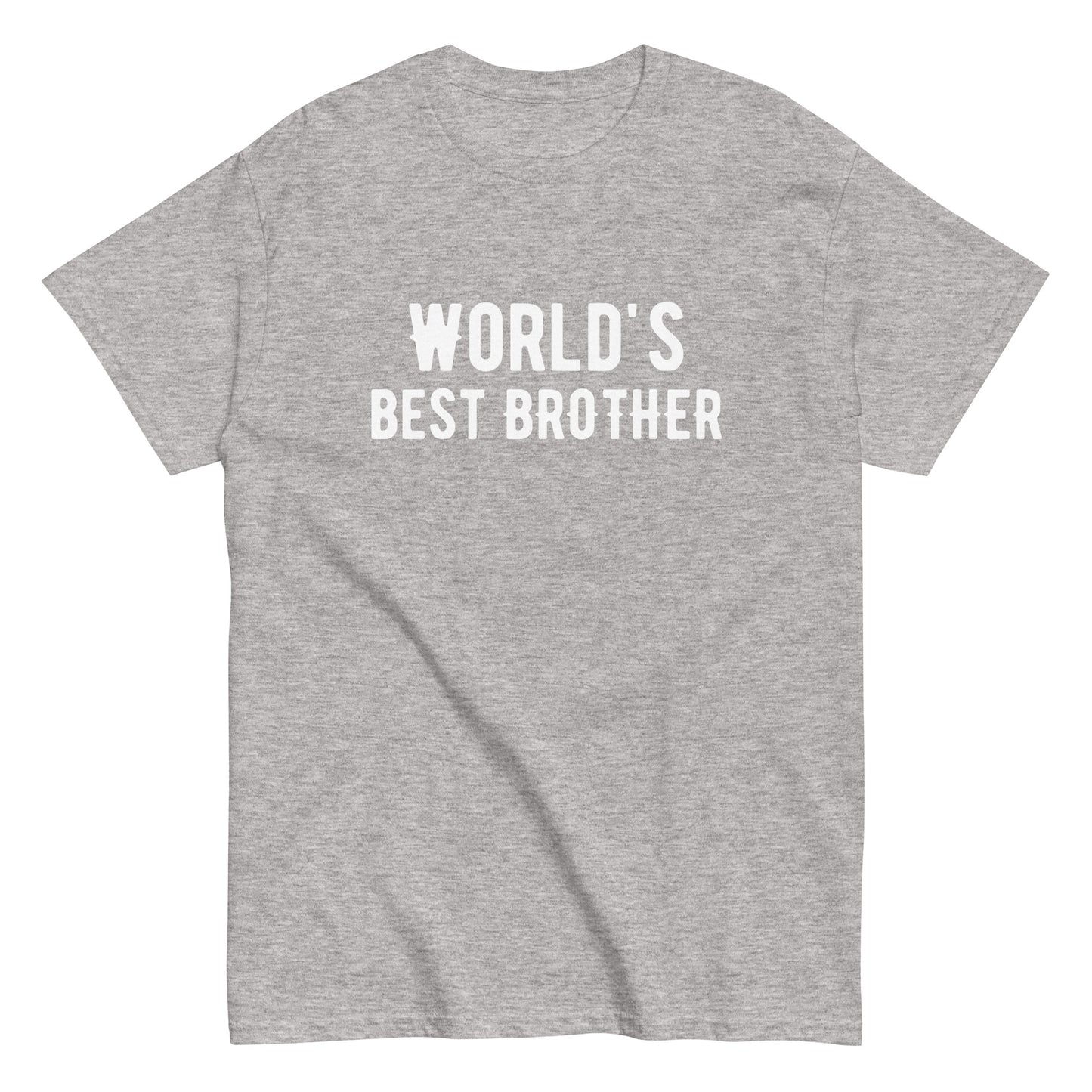 The Worlds Best Brother T-Shirt by FunnyDripStore features the bold phrase in white on a navy shirt—a fun way to show sibling pride.