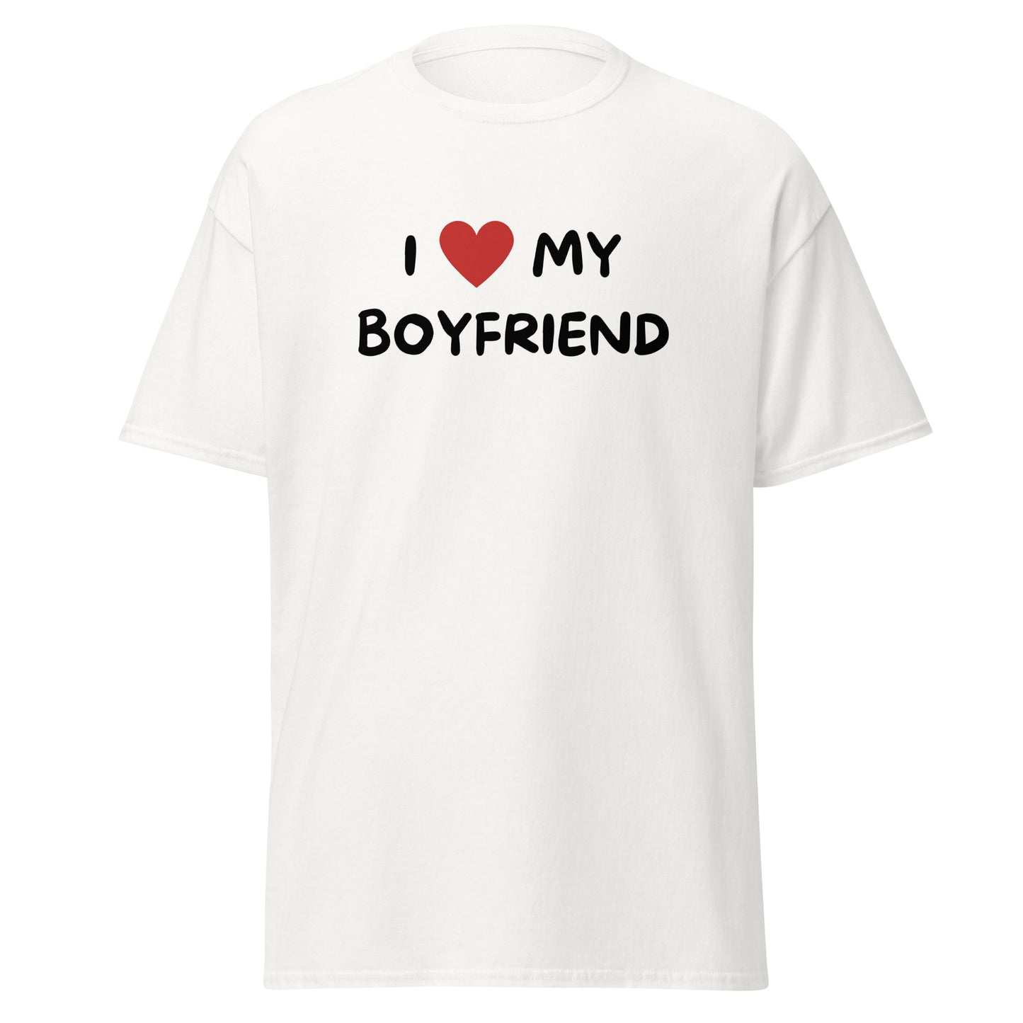 The FunnyDripStore I Love My Boyfriend T-Shirt is a purple meme shirt with white text and a red heart. Its perfect for anyone who loves playful, expressive fashion and wants to show off their fun side.