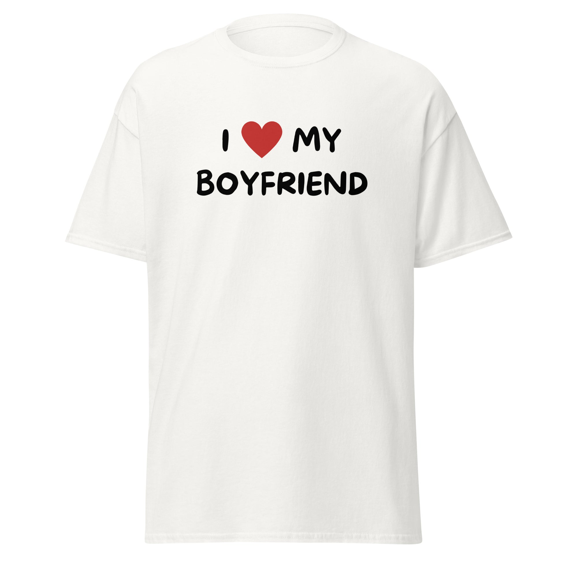 The FunnyDripStore I Love My Boyfriend T-Shirt is a purple meme shirt with white text and a red heart. Its perfect for anyone who loves playful, expressive fashion and wants to show off their fun side.