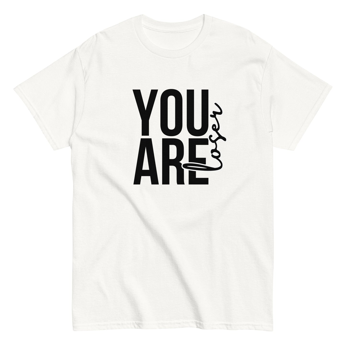 The black “You Are Loser T-Shirt” by FunnyDripStore features bold white YOU ARE text with “loser” in playful cursive overlapping—a cheeky, uplifting take on classic funny tees.
