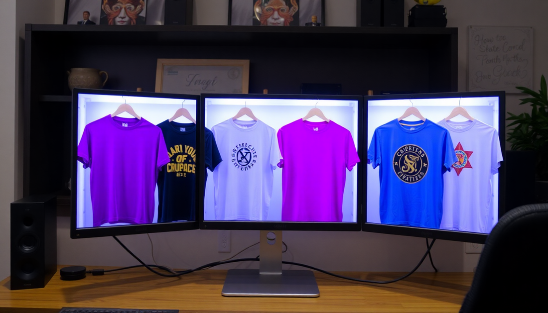 t-shirts in monitor