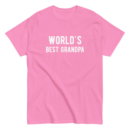 The Worlds Best Grandpa T-Shirt by FunnyDripStore is a black tee with WORLDS BEST GRANDPA in bold white print—an ideal meme shirt for grandpas who love humor.