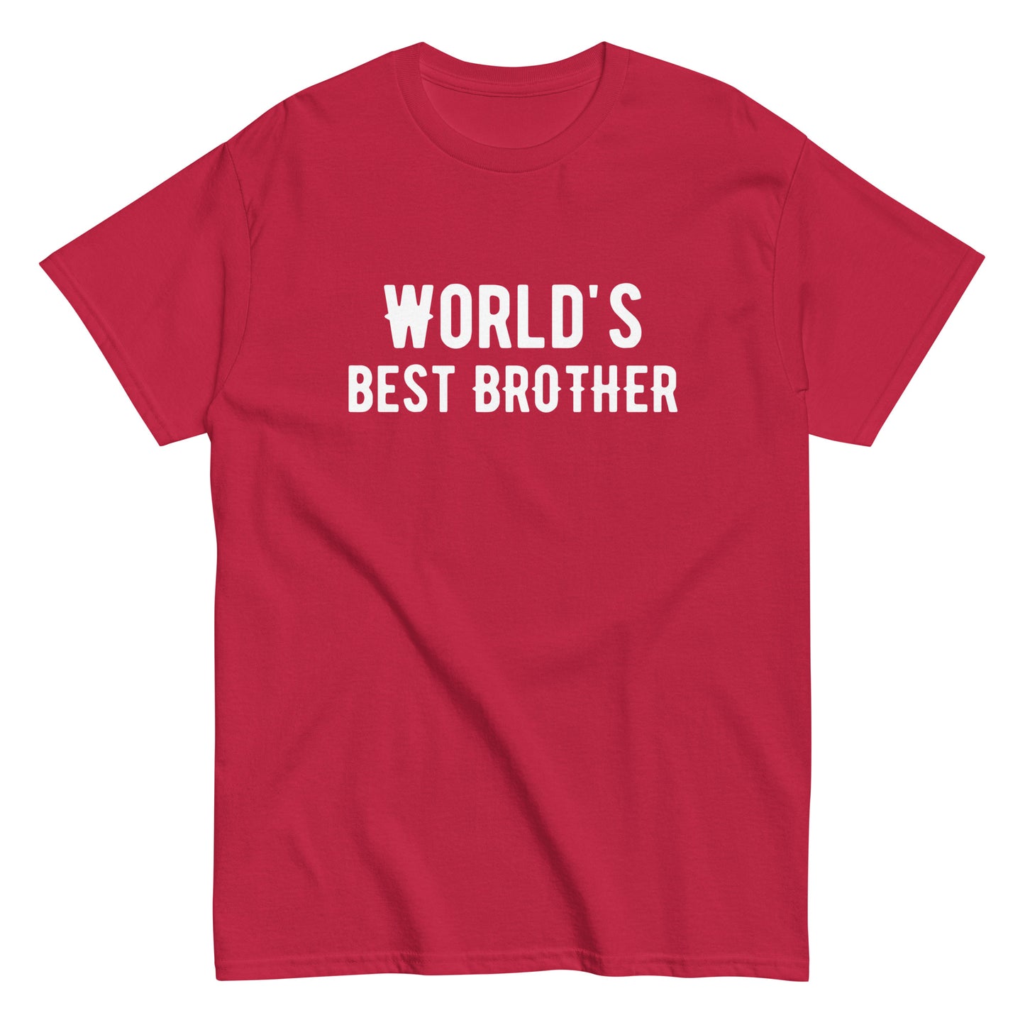 The Worlds Best Brother T-Shirt by FunnyDripStore features the bold phrase in white on a navy shirt—a fun way to show sibling pride.
