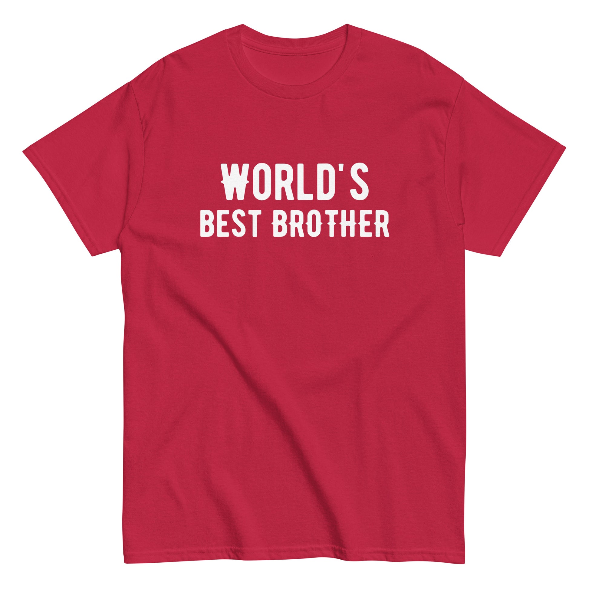 The Worlds Best Brother T-Shirt by FunnyDripStore features the bold phrase in white on a navy shirt—a fun way to show sibling pride.