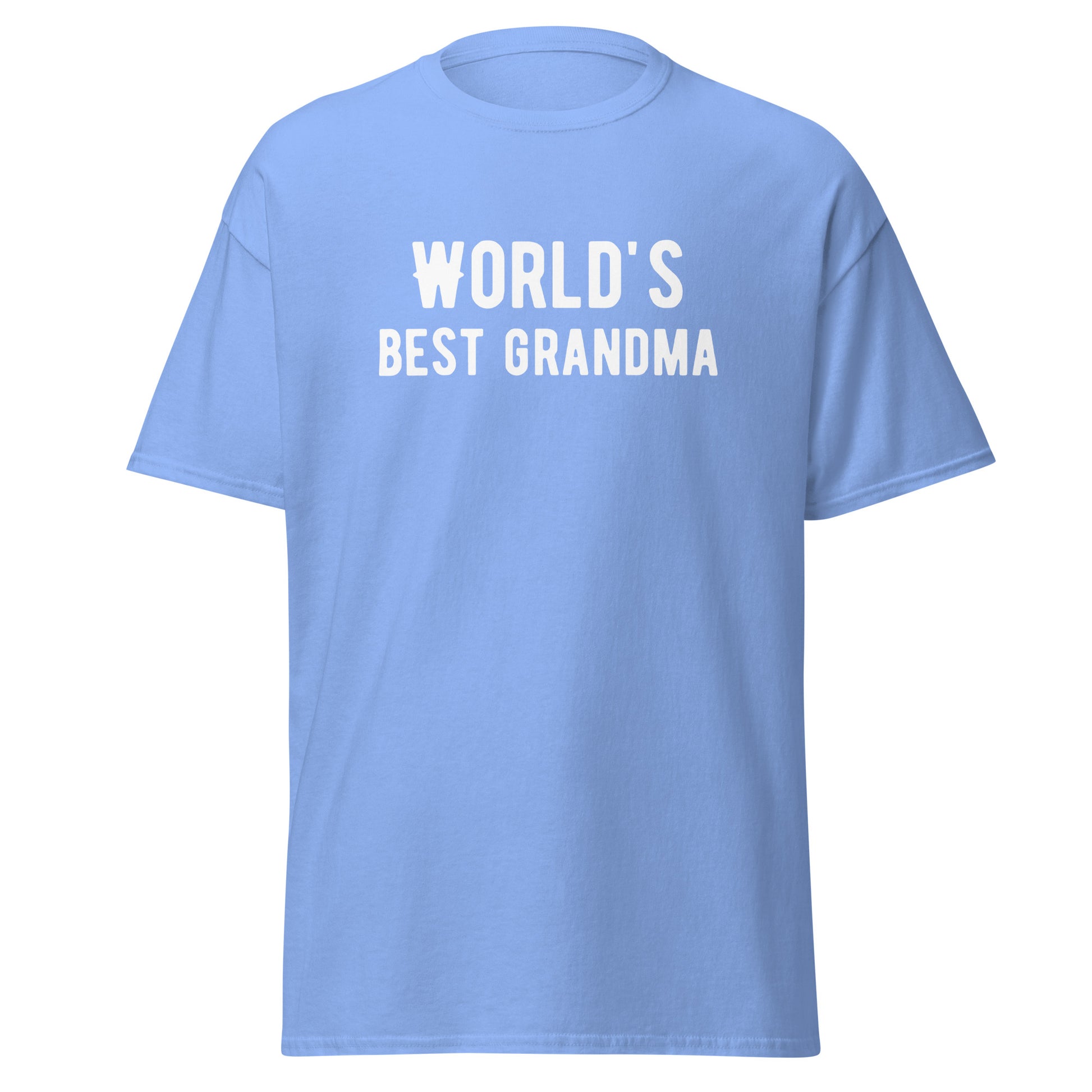 The Worlds Best Grandma T-Shirt by FunnyDripStore comes in cardinal and features bold white lettering—an ideal funny or meme shirt for your favorite grandma.