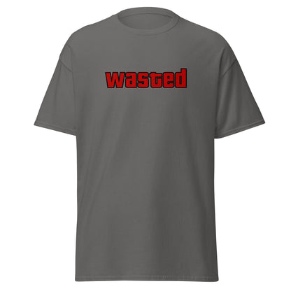 The Wasted T-Shirt by FunnyDripStore is a black tee with wasted in bold, red block letters on the chest—ideal funny merch for statement-making style.