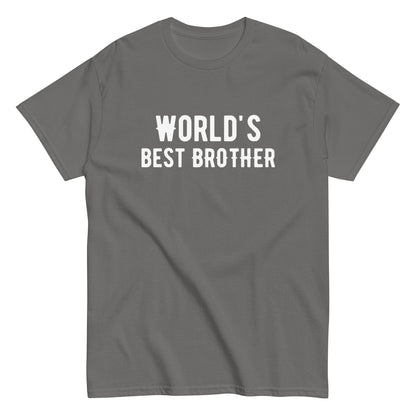 The Worlds Best Brother T-Shirt by FunnyDripStore features the bold phrase in white on a navy shirt—a fun way to show sibling pride.