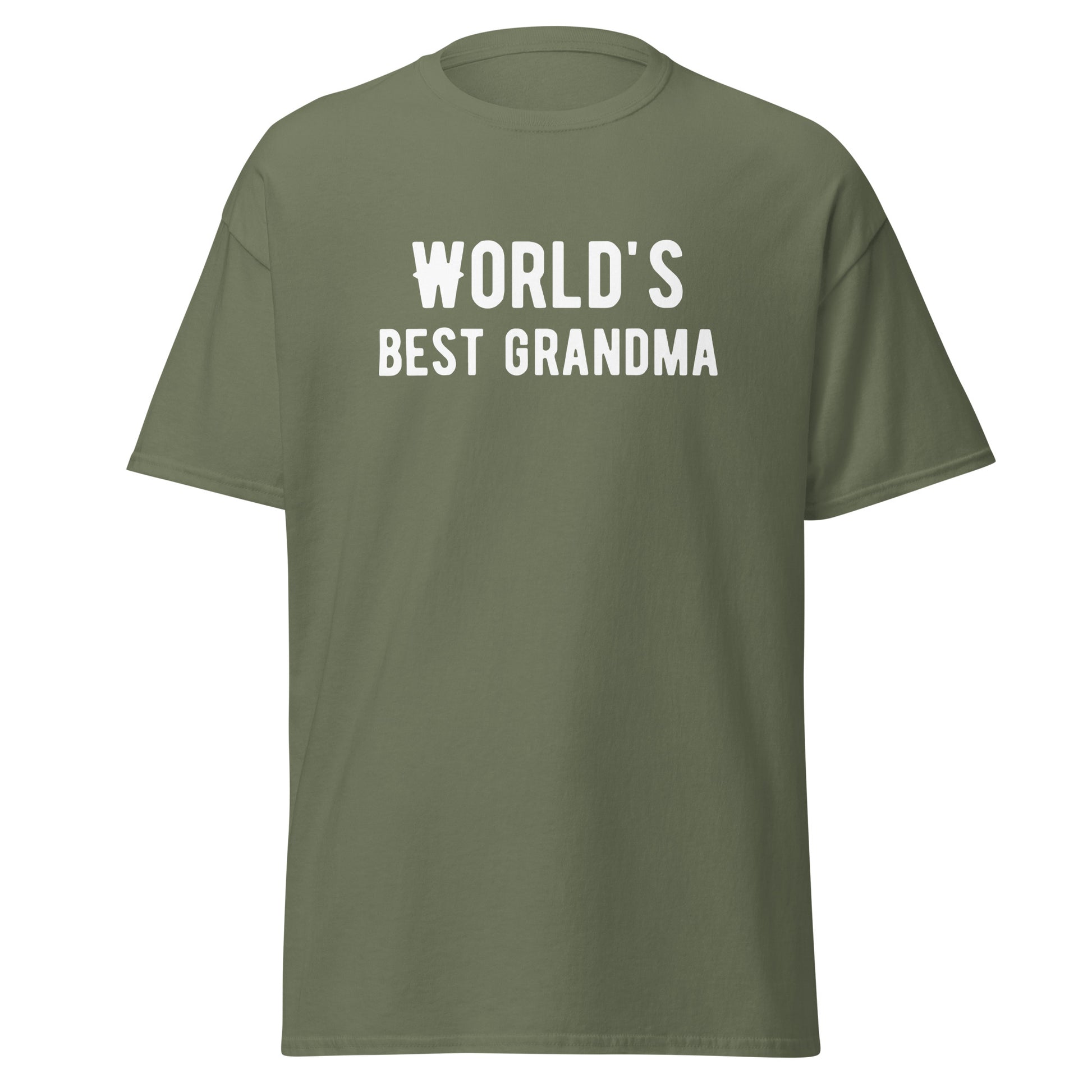 The Worlds Best Grandma T-Shirt by FunnyDripStore comes in cardinal and features bold white lettering—an ideal funny or meme shirt for your favorite grandma.
