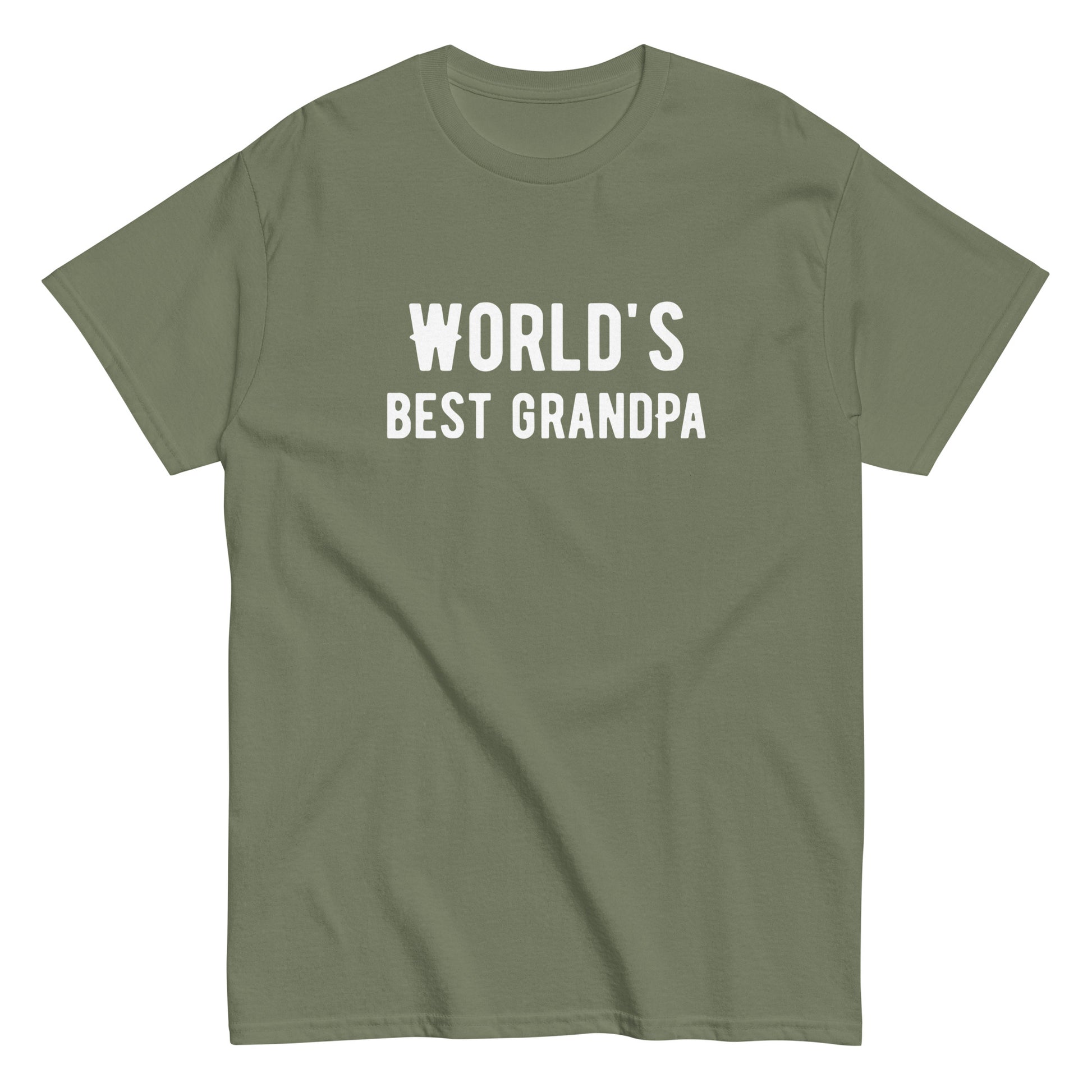 The Worlds Best Grandpa T-Shirt by FunnyDripStore is a black tee with WORLDS BEST GRANDPA in bold white print—an ideal meme shirt for grandpas who love humor.