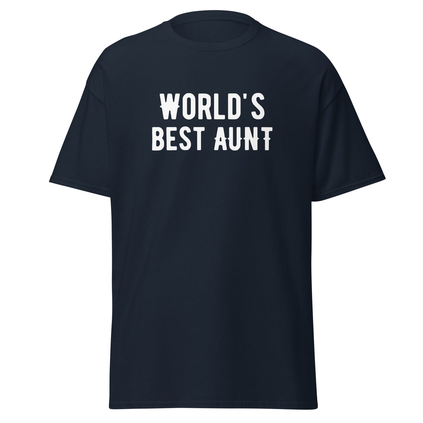 The FunnyDripStore Worlds Best Aunt T-Shirt is a black tee with bold white lettering—ideal for anyone who loves a good meme shirt.