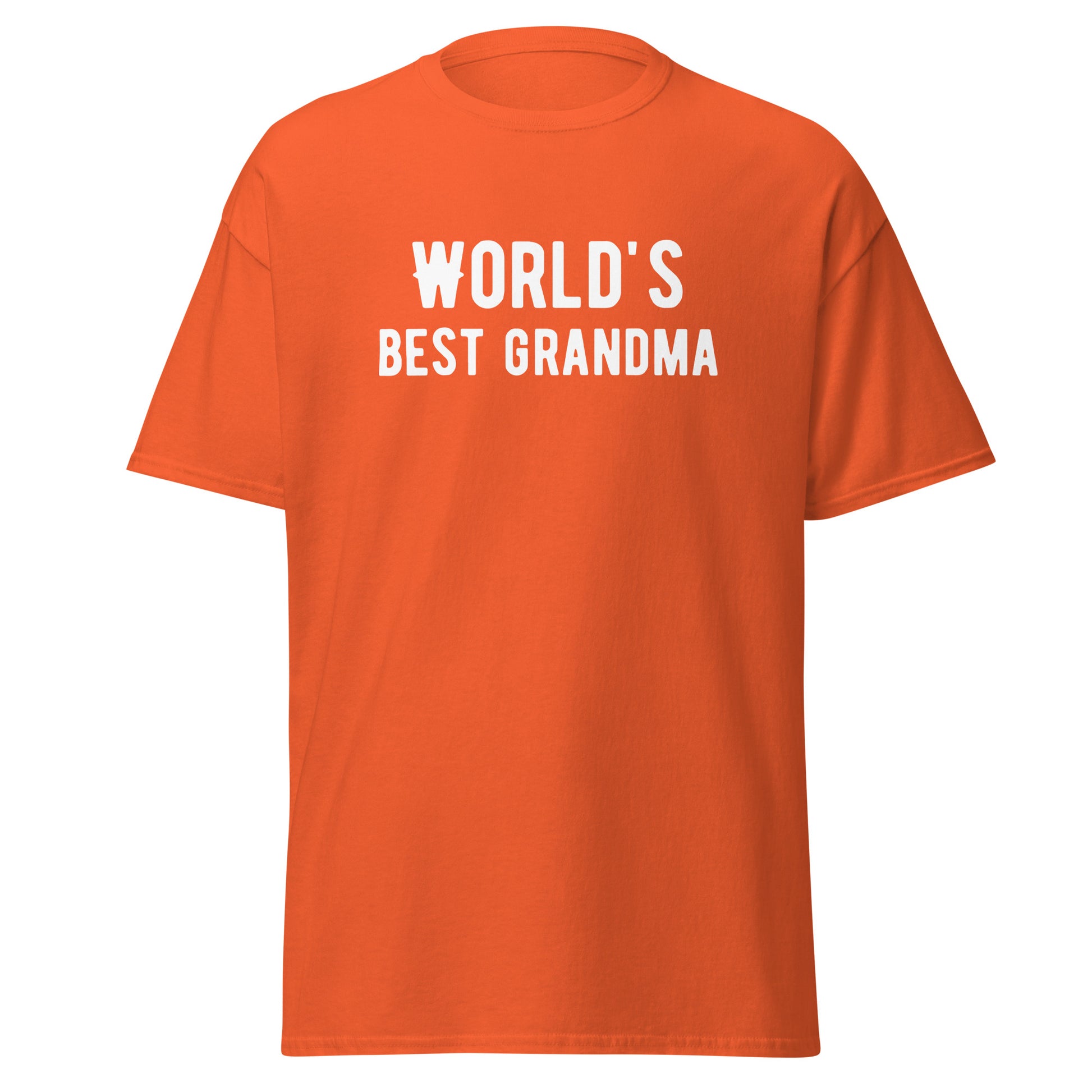 The Worlds Best Grandma T-Shirt by FunnyDripStore comes in cardinal and features bold white lettering—an ideal funny or meme shirt for your favorite grandma.