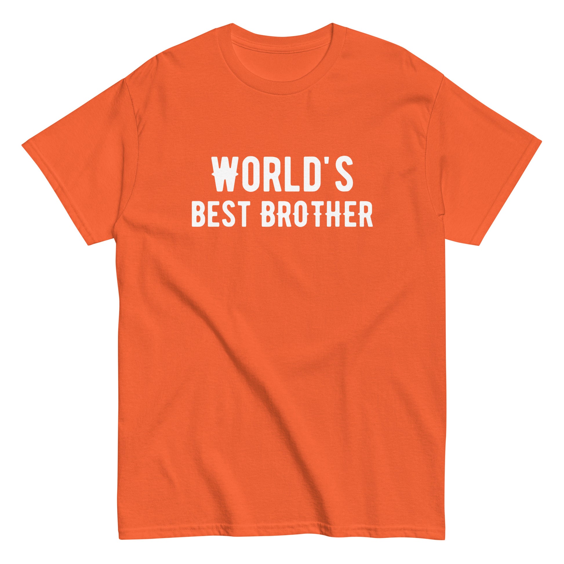 The Worlds Best Brother T-Shirt by FunnyDripStore features the bold phrase in white on a navy shirt—a fun way to show sibling pride.