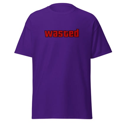 The Wasted T-Shirt by FunnyDripStore is a black tee with wasted in bold, red block letters on the chest—ideal funny merch for statement-making style.