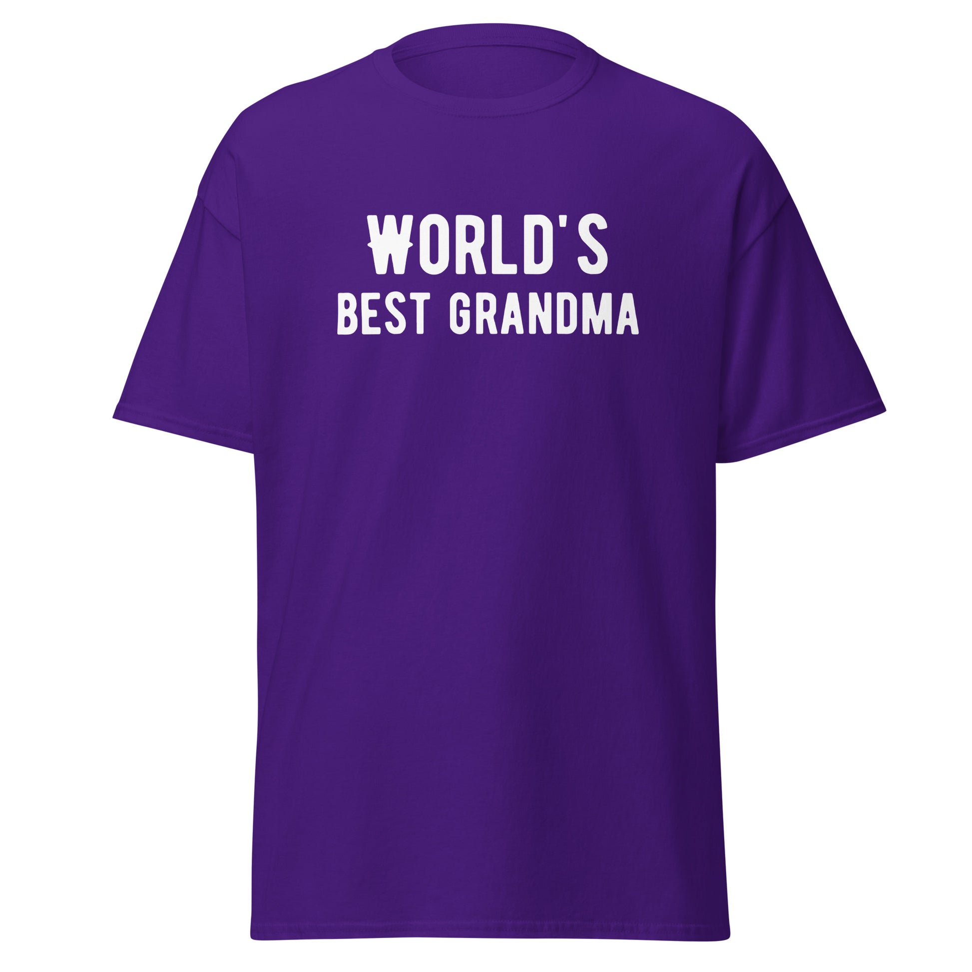 The Worlds Best Grandma T-Shirt by FunnyDripStore comes in cardinal and features bold white lettering—an ideal funny or meme shirt for your favorite grandma.