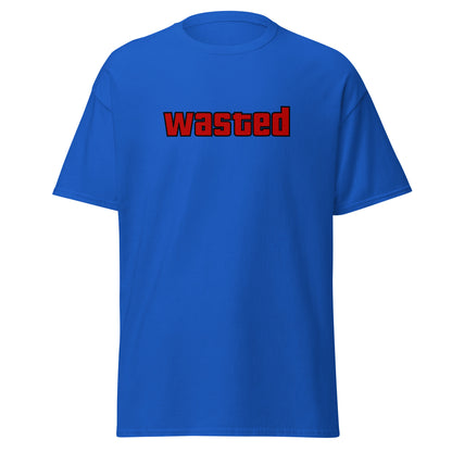 The Wasted T-Shirt by FunnyDripStore is a black tee with wasted in bold, red block letters on the chest—ideal funny merch for statement-making style.