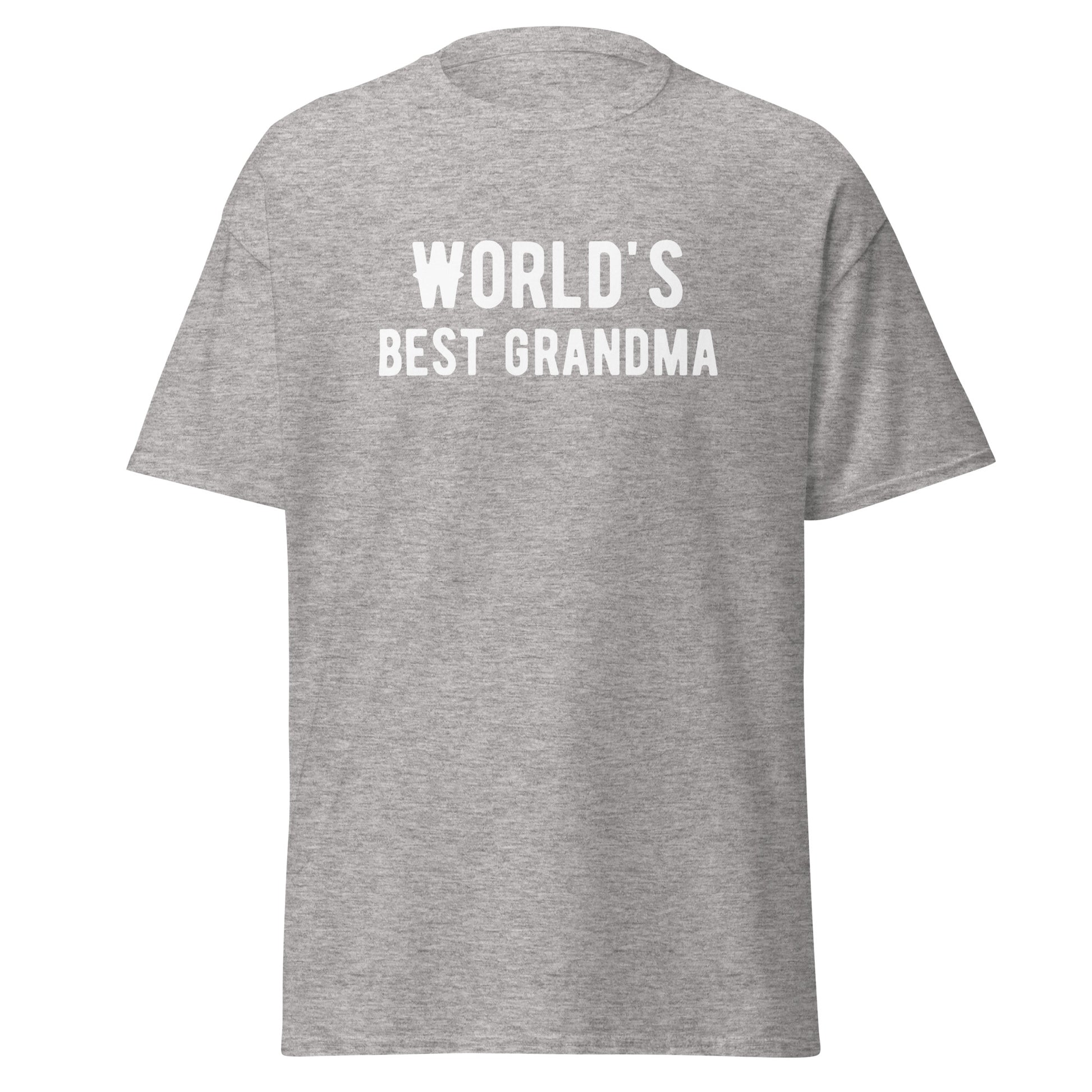 The Worlds Best Grandma T-Shirt by FunnyDripStore comes in cardinal and features bold white lettering—an ideal funny or meme shirt for your favorite grandma.
