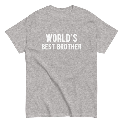 The Worlds Best Brother T-Shirt by FunnyDripStore features the bold phrase in white on a navy shirt—a fun way to show sibling pride.